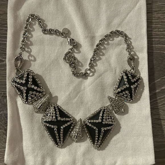 NWOT Black & Silver Alexis Bittar Necklace - Picture 1 of 5